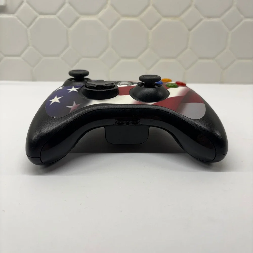 Microsoft Xbox 360 Wireless Controller Unisex OS American Flag Custom Skin Black